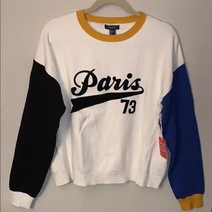 Graphic Color Block Sweater